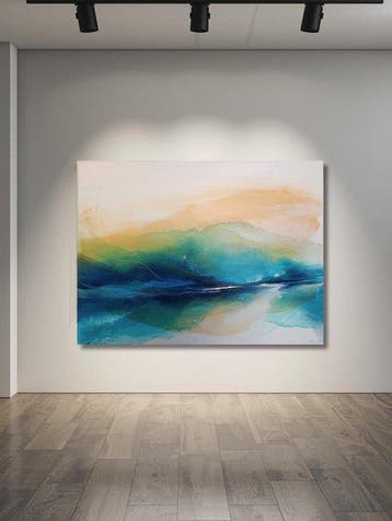 Anna Barone - LORIZZONTE DI GIADA - XL - 90 X 120 CM