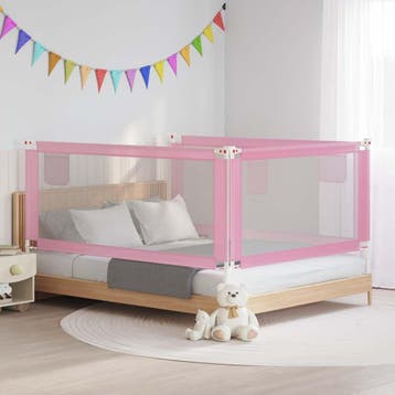 vidaXL Bedhekje peuter 190x25 cm stof roze, Verzenden, Nieuw