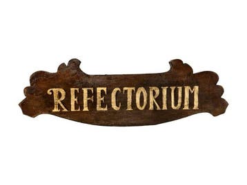 Kerkelijk bord - Refectorium - 67 cm - Hout - 1850-1900