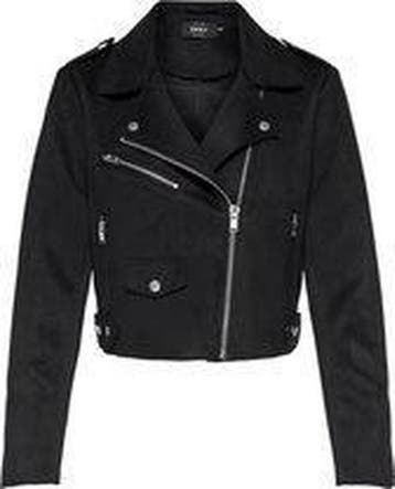 Only Sherry Crop Bonded Biker Jack - 42 - Dames - Zwart, Verzenden, Nieuw