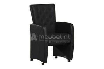 Eetkamerstoel Carina - eetkamerstoelen - Zwart, Huis en Inrichting, Stoelen, Nieuw, Zwart, Stof