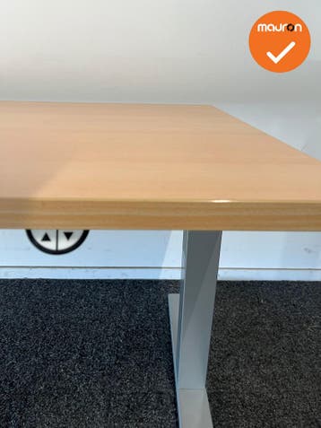 Actiforce - zit-sta bureau - zilvergrijs onderstel - 160x80, Werkplek, Ophalen of Verzenden, Gebruikt, Bureau