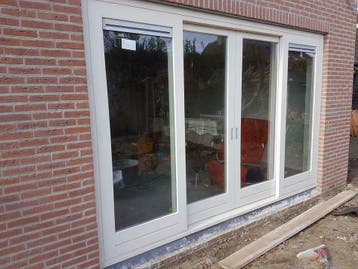Schuifpui hout Houten kozijnen Kozijn hardhout Schuipuien, 225 cm of meer, Nieuw, Ophalen of Verzenden, 150 tot 225 cm