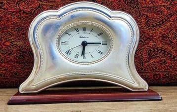 Wekker - Valenti - Art Deco - .925 zilver - 1980-1990 -