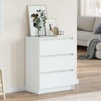 vidaXL Dressoir 60x35x76 cm bewerkt hout wit, Verzenden, Nieuw, 50 tot 100 cm, 25 tot 50 cm