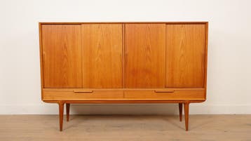 Vintage kast | Deens design | Schuifdeuren | Gunni Omann |, Ophalen of Verzenden, Nieuw