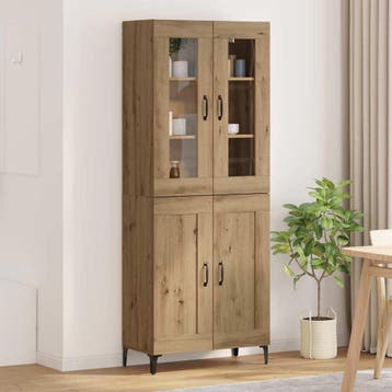 vidaXL buffetkast Artisan Eiken 69,5 x 34 x 180 cm Bewerkt, Minder dan 50 cm, Verzenden, Nieuw, Minder dan 100 cm