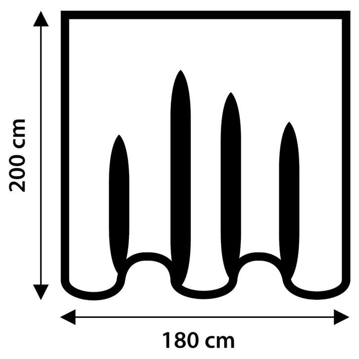 Douchegordijn Differnz Cats Polyester 180x200 cm Zwart, Doe-het-zelf en Verbouw, Sanitair, Ophalen of Verzenden