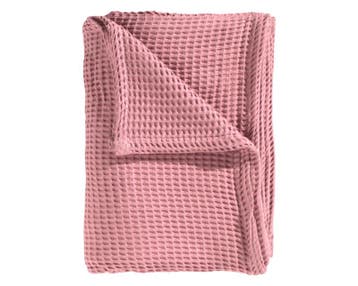 Heckettlane Wafel Sprei Baby Pink, Nieuw