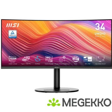 MSI Modern MD342CQP 34  Wide Quad HD Curved VA USB-C monitor, Verzenden, Nieuw, MSI