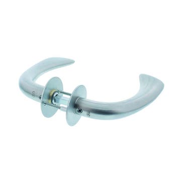 P+E Deurkruk Erick op ronde rozet 8mm stift rvs geborsteld, Verzenden, Nieuw