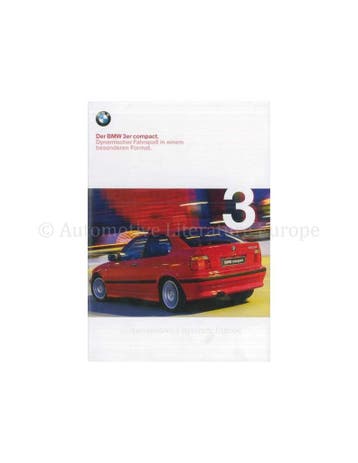 1999 BMW 3 SERIE COMPACT BROCHURE DUITS, Nieuw, BMW, Author