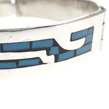 Zilveren slavenarmband met een mozaïek van emaille; Maat S, Sieraden, Tassen en Uiterlijk, Armbanden, Gebruikt, Ophalen of Verzenden