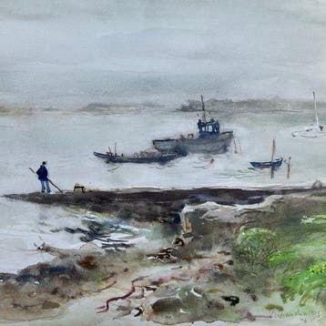 Paul Perraudin (1907-1993) - Marine bretonne - La Cale du, Antiek en Kunst, Kunst | Schilderijen | Klassiek