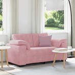 vidaXL Loveseat Sofa Roze 160x77x82 cm Fluweel, Verzenden, Nieuw, Stof