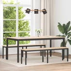 vidaXL Bank Naturel 160 x 35 x 45 cm Massief grenenhout, Huis en Inrichting, Banken | Bankstellen, Verzenden, Nieuw, Hout