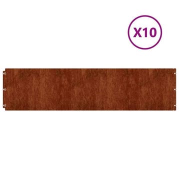 Gazonrand Cortenstaal 10-delig | Retourdeal 53% Korting, Overige materialen, Ophalen of Verzenden, Zo goed als nieuw, Minder dan 25 cm