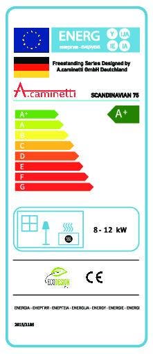 Ecodesign Houtkachel Scandinavian 75, Huis en Inrichting, Kachels, Nieuw