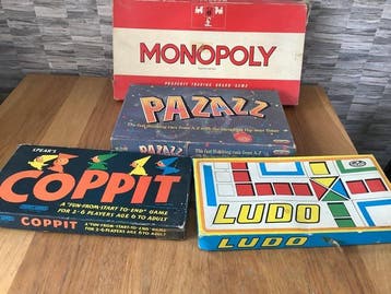 Themacollectie - bordspellen - Monopoly- Pazazz- Coppit-