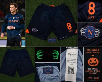 SSC Napoli Halloween Match Prepared Shorts #8 Scott, Nieuw