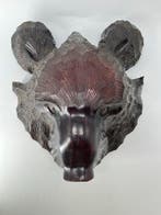 Hand-Carved Wooden Bear Head - Snijwerk Hout - Japan, Antiek en Kunst