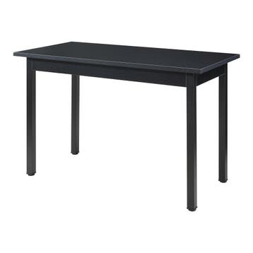 Eettafel Den Haag 120x60x75 cm zwart [en.casa], Verzenden, Nieuw