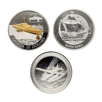 Canada. 2003/2022 Maritime History & Exploration (3 stuks)
