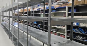 Meta clip legbordstelling - magazijnstelling - 250x100x60 cm, Ophalen