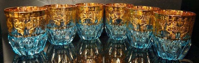 ISMIE LUX - Drinkservies (6) - superieur BLU SKY juwelen, Antiek en Kunst, Antiek | Meubels | Tafels