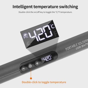 Draagbare USB Soldeerbout Set met Digitaal Display en Temper, Verzenden, Nieuw