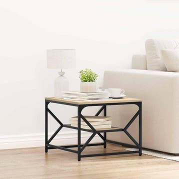 vidaXL Salontafel Sonoma Eiken 51 x 50 x 40 cm, Verzenden, Nieuw, Overige houtsoorten, 50 tot 100 cm