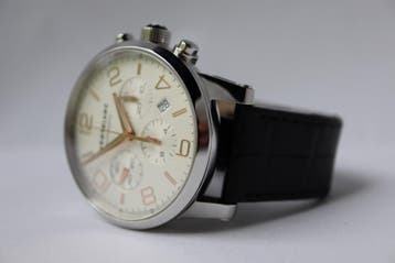 Horloge Montblanc Timewalker 11/25 Full set, Perfecte staat, Overige merken, Leer, Staal, Polshorloge