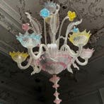 Kroonluchter - Rezzonico in Murano-glas, 6 veelkleurige, Antiek en Kunst