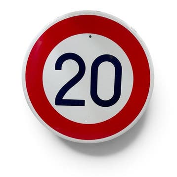 Emaille bord verkeersbord 20, Japan - Verkeersbord -