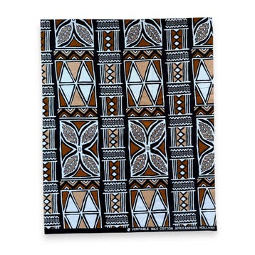 Fat Quarter Afrikaanse Wax Print Stof - Bruin Beige FTQ 8720, Ophalen of Verzenden, Nieuw
