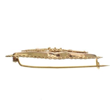 Antiek gouden broche; Filigrain, Ophalen of Verzenden, Gebruikt, Goud, Goud