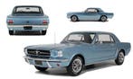 Ford Mustang V8 Hardtop 1965 Silver Blue Pony - 1:12, Hobby en Vrije tijd, Ophalen of Verzenden, Nieuw, 1:9 t/m 1:12, Auto