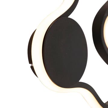 Moderne wandlamp zwart incl. LED - Plomp, Verzenden, Nieuw, Modern