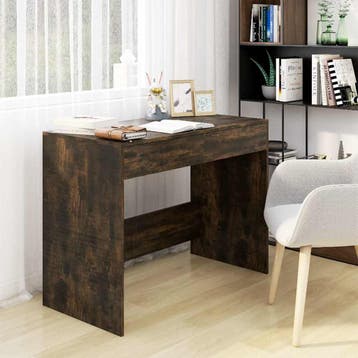 vidaXL Bureau 101x50x76,5 cm spaanplaat gerookt eikenkleurig, Verzenden, Nieuw