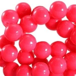 30 x Keramische glaskralen 4 mm – Neon Paradise Pink, Ophalen of Verzenden, Nieuw, Kraal