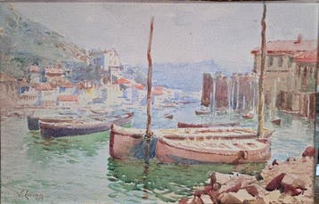 Vincenzo Loria (1850-1939) - Paesaggio ligure