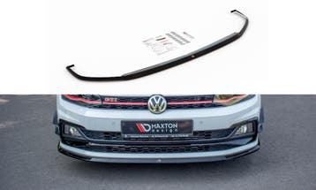 Voorspoiler VW Polo GTI Mk6 Glans Zwart, Ophalen of Verzenden, Nieuw