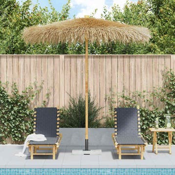 vidaXL Parasol van bamboe met dak van bananenbladeren 270 cm, Tuin en Terras, Verzenden, Nieuw, Minder dan 1 meter