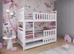 Stapelbed Olga - 3-persoons - Wit - 80 x 200, Kinderen en Baby's, Kinderkamer | Stapelbedden en Hoogslapers, Verzenden, Nieuw