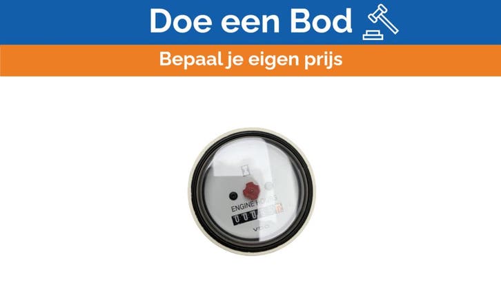 Bieden: VDO N 03 110 402 12V white engine hour meter, Watersport en Boten, Bootonderdelen, Motor en Techniek, Nieuw, Zeilboot of Motorboot