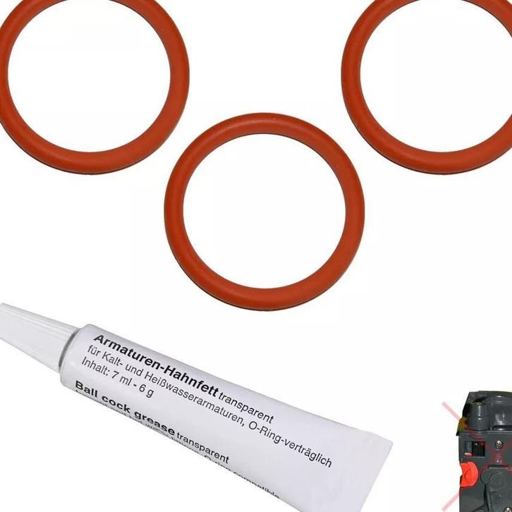 3x O-ring voor zuiger zetgroep DeLonghi + siliconenvet 6gr, Witgoed en Apparatuur, Koffiemachine-accessoires, Nieuw, Ophalen of Verzenden