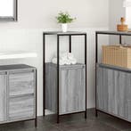 vidaXL Badkamermeubel met planken 36x35x95 cm grijs sonoma, Verzenden, Nieuw