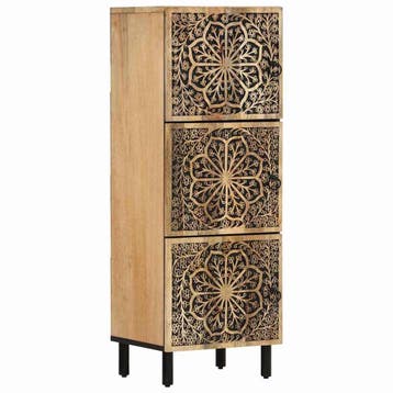 vidaXL Bijzetkast 40x33x110 cm massief mangohout, Huis en Inrichting, Kasten | Buffetkasten, Minder dan 50 cm, Verzenden, 100 tot 150 cm