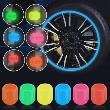 Lichtgevende Ventieldopjes - Glow in the Dark - Universeel v, Verzenden, Nieuw