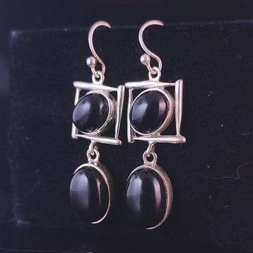 Zilver - Oorbellen - Onix sterlingzilver